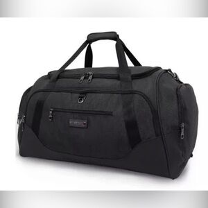 NEW SWISSTECH Black Excursion 28" Travel Duffel Bag With Strap Vacation Sports